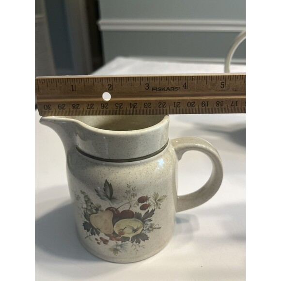 Royal Doulton Cornwall Apples Pears Coffee Pot Creamer Sugar Bowl Lid England - Picture 10 of 16